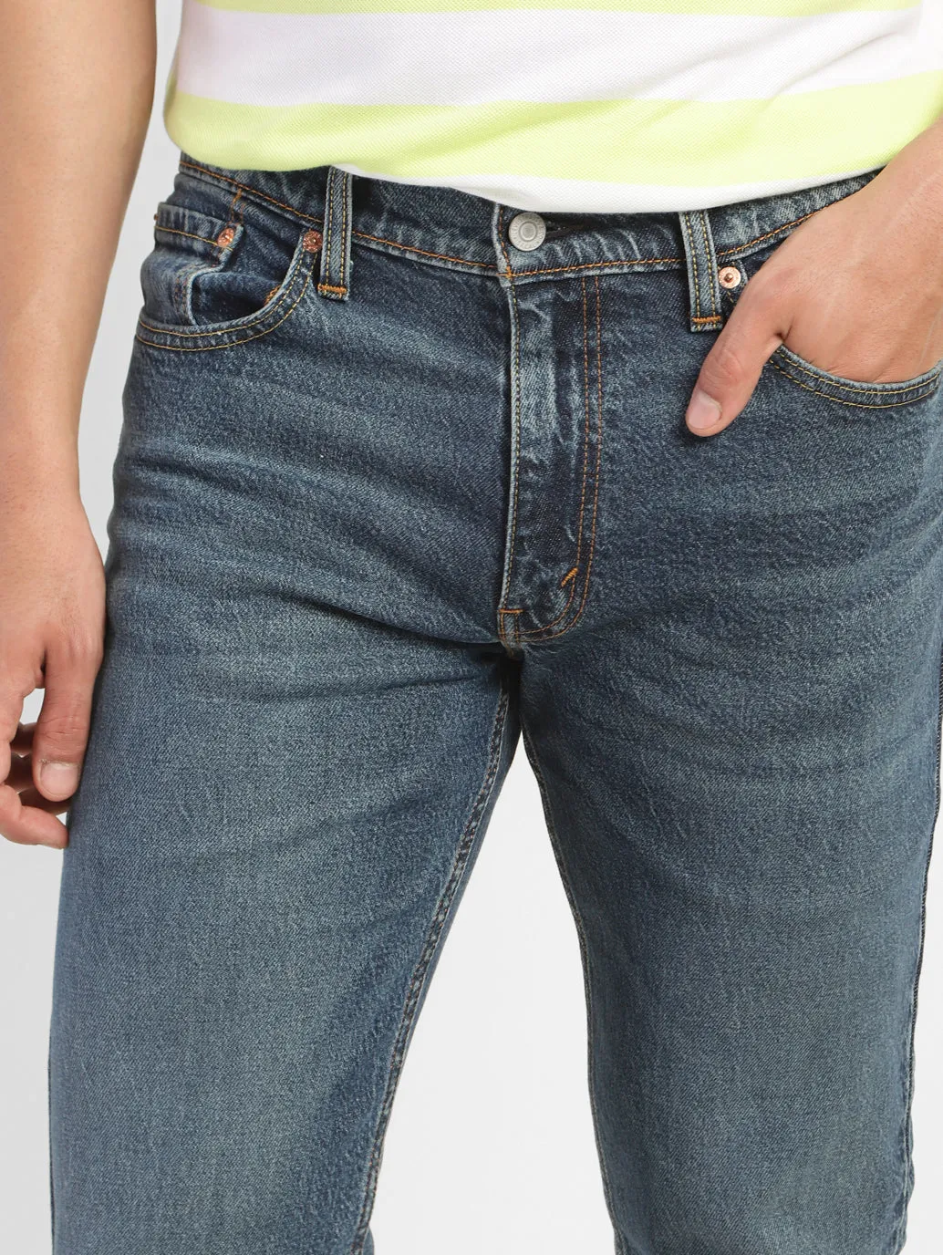 Herren 511 Blaue Slim Fit Jeans mit mittlerer Taillenhöhe