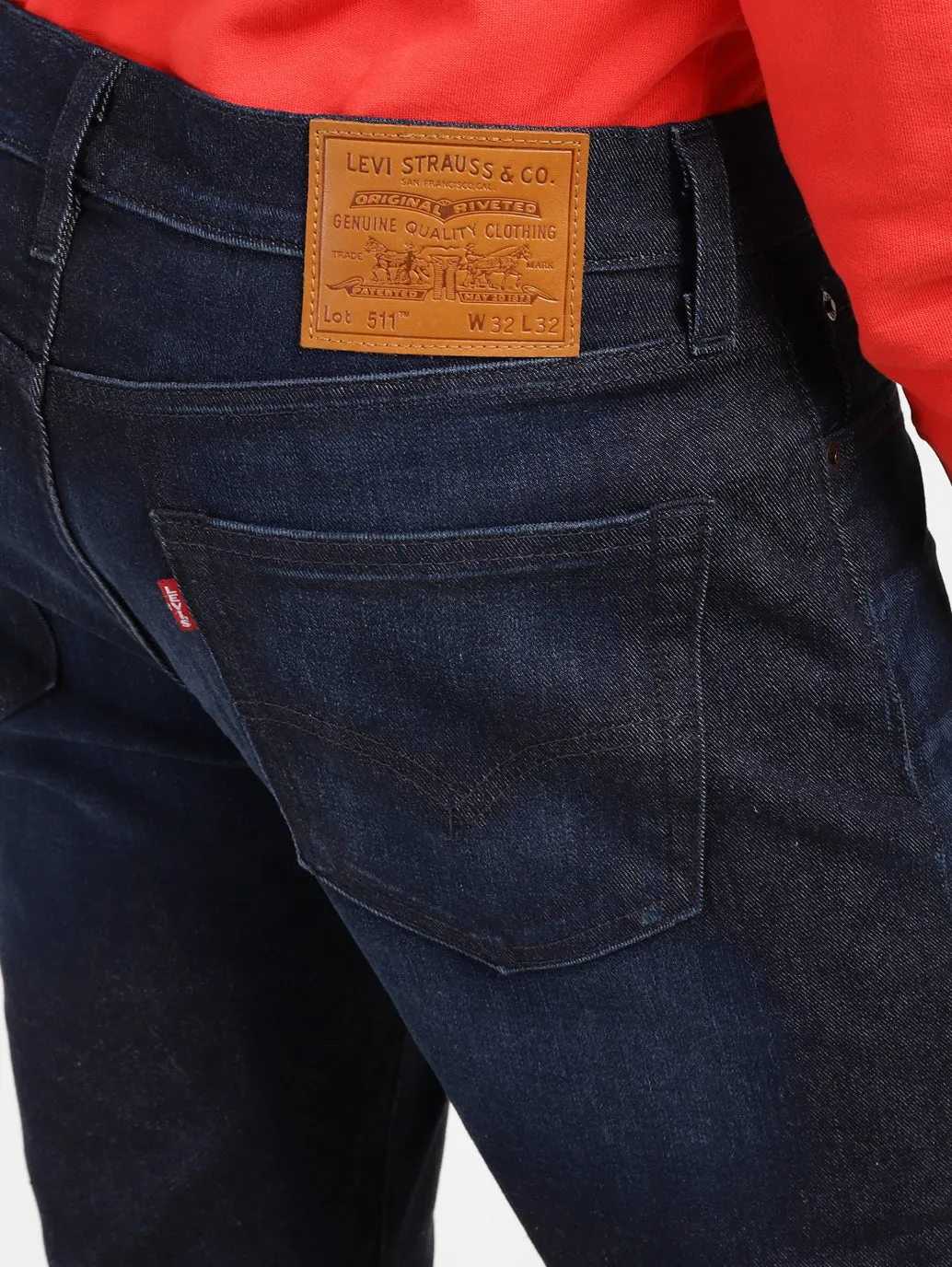 Herren 511 Blaue Slim Fit Jeans mit mittlerer Taillenhöhe