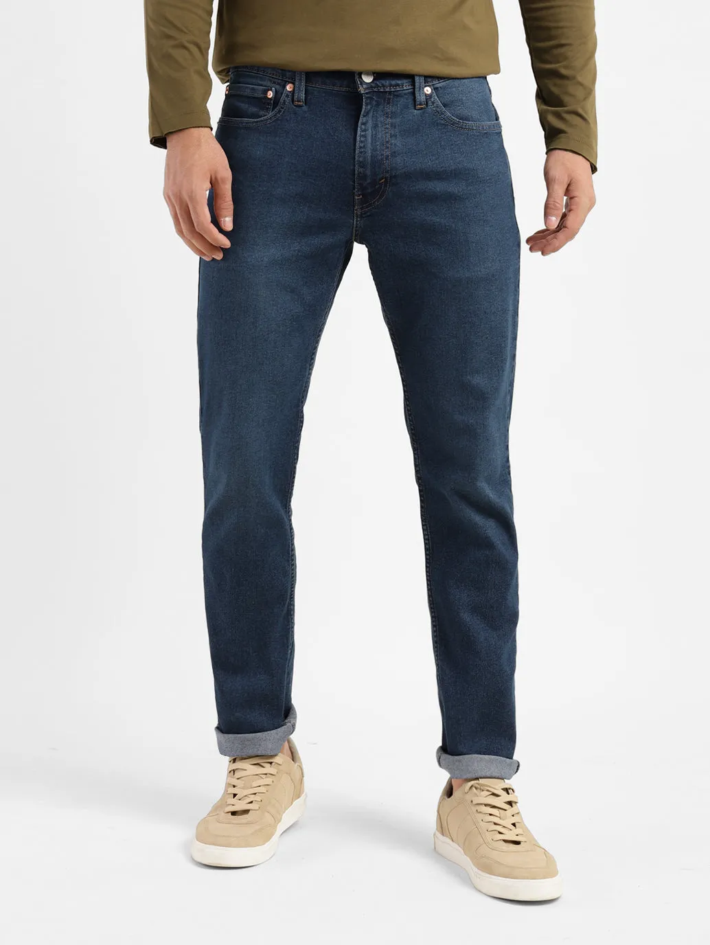 Herren 511 Blaue Slim Fit Jeans mit mittlerer Taillenhöhe
