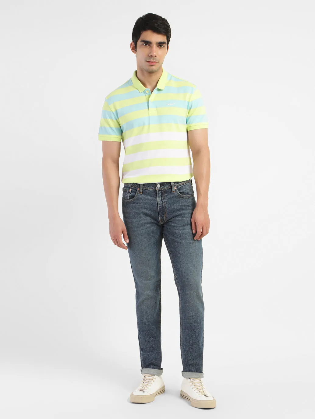 Herren 511 Blaue Slim Fit Jeans mit mittlerer Taillenhöhe