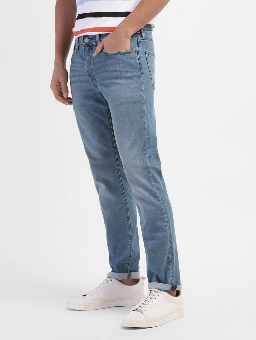 Herren 511 Blaue Slim Fit Jeans mit mittlerer Taillenhöhe