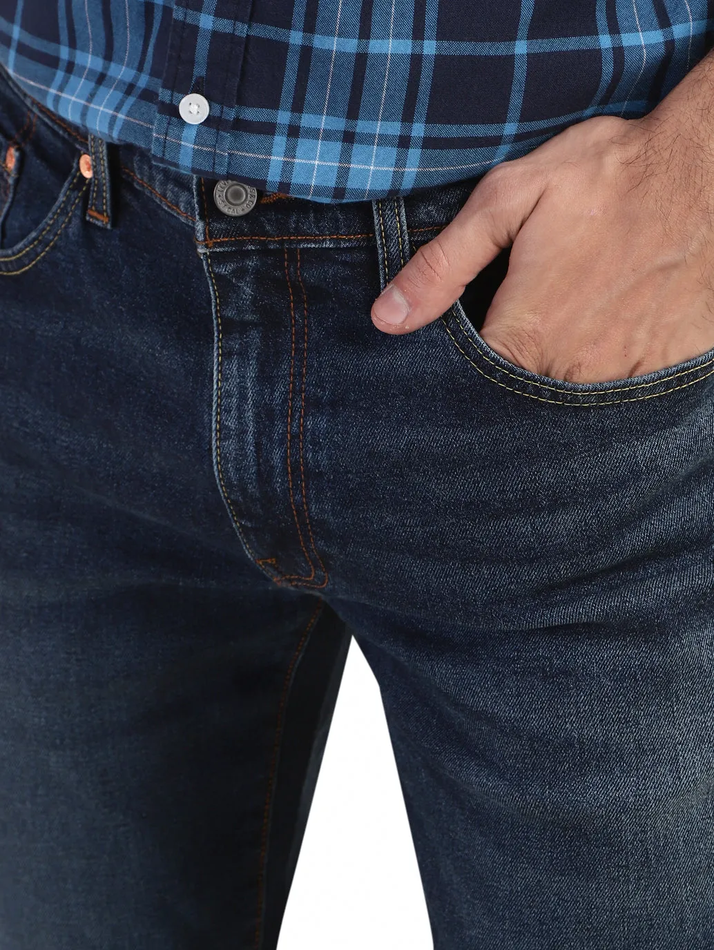 Herren 511 Blaue Slim Fit Jeans mit mittlerer Taillenhöhe