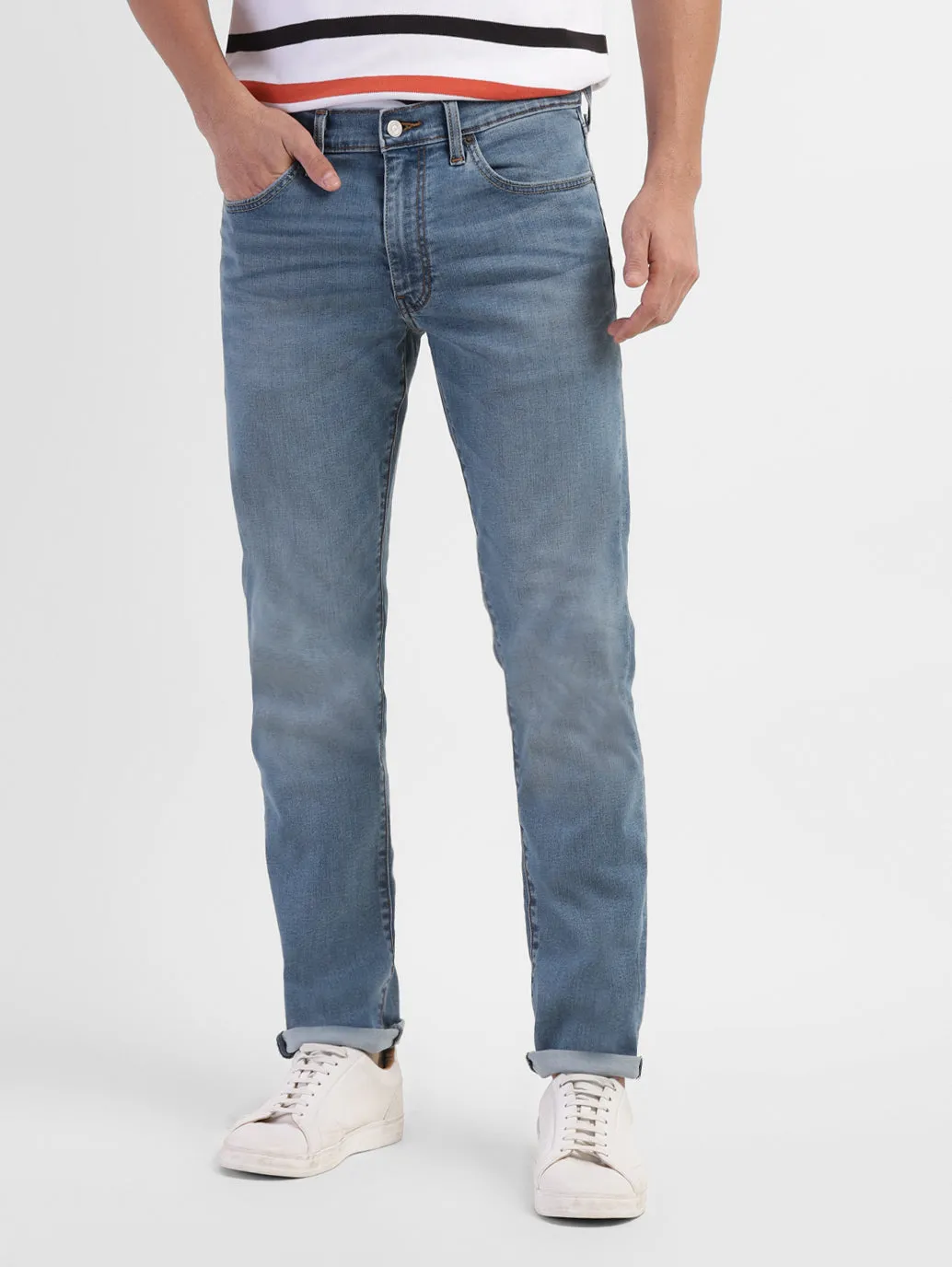 Herren 511 Blaue Slim Fit Jeans mit mittlerer Taillenhöhe