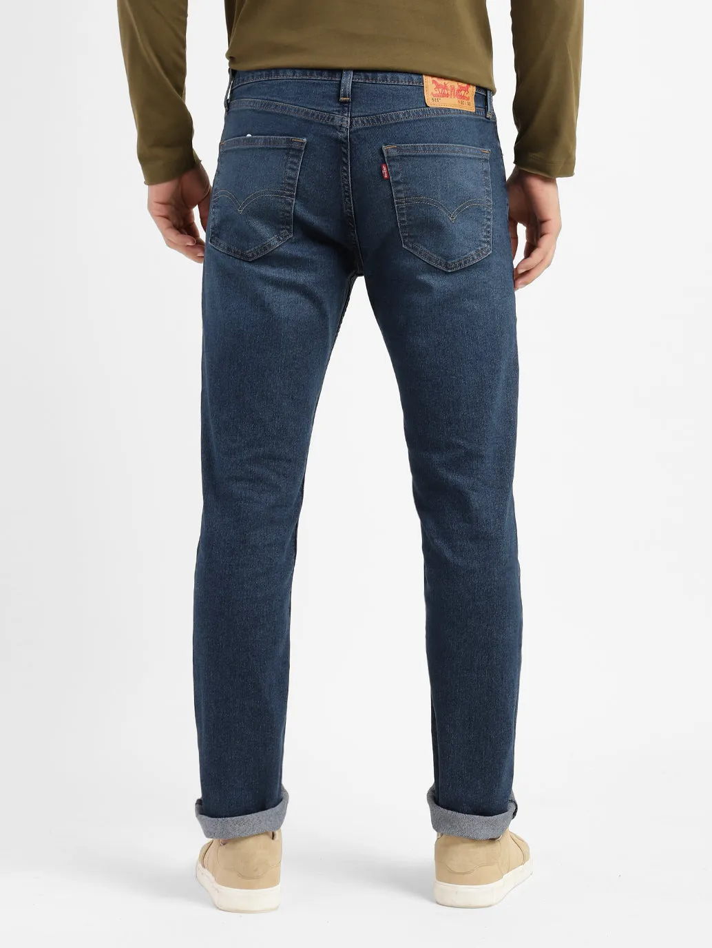 Herren 511 Blaue Slim Fit Jeans mit mittlerer Taillenhöhe