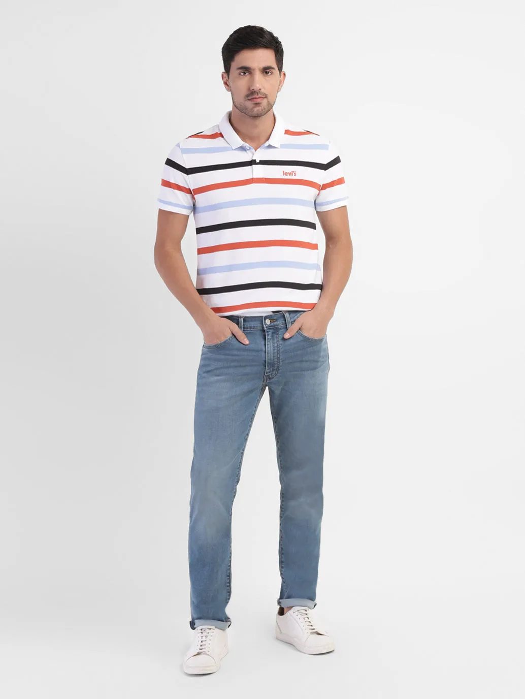 Herren 511 Blaue Slim Fit Jeans mit mittlerer Taillenhöhe