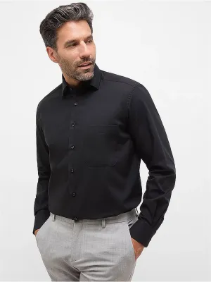 Herren-Hemd mit Knopfleiste, Schwarz