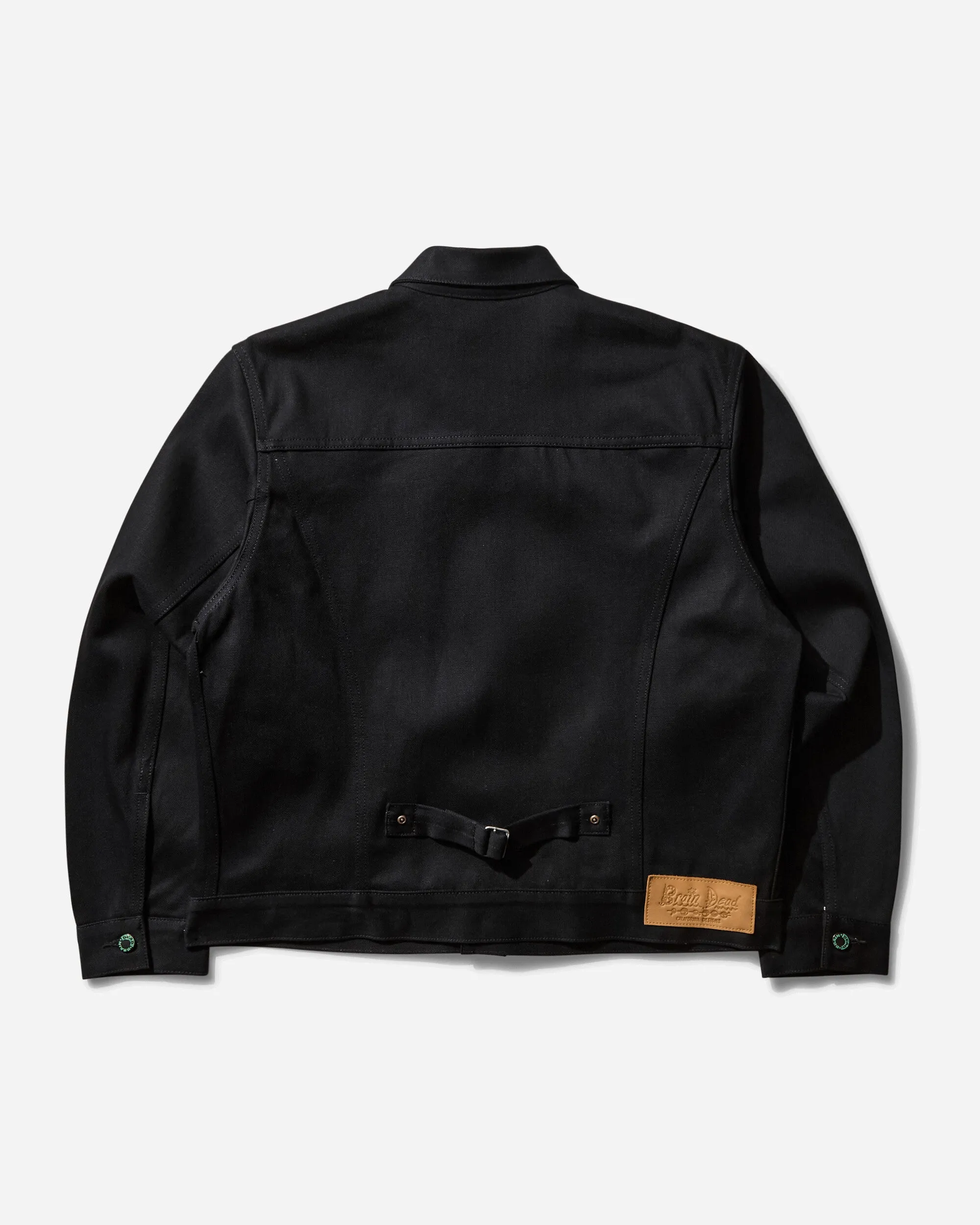 Herren Cropped Denim Trucker Jacke Schwarz