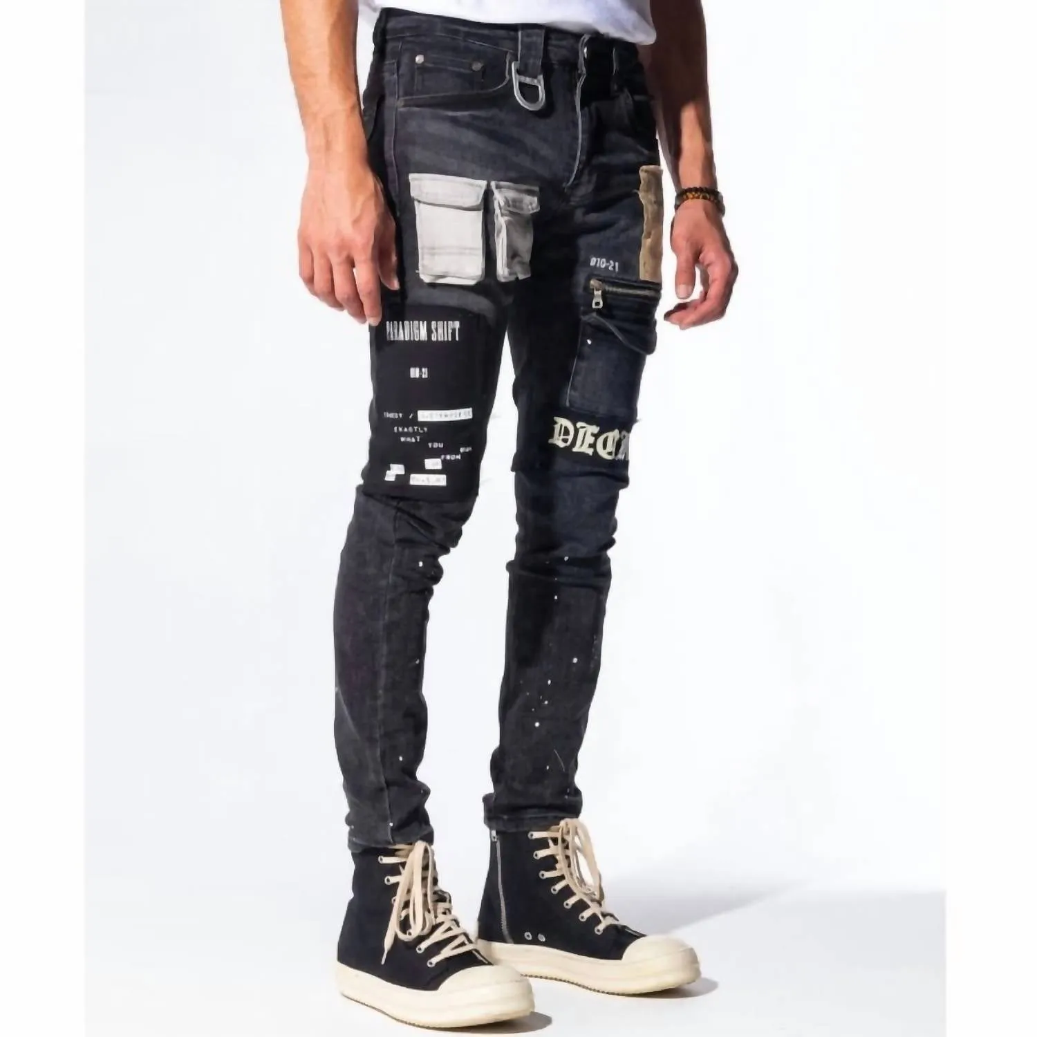 Herren Decadence Denim Jeans In Tiefschwarz/Kombi