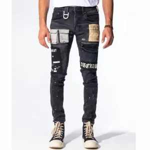 Herren Decadence Denim Jeans In Tiefschwarz/Kombi