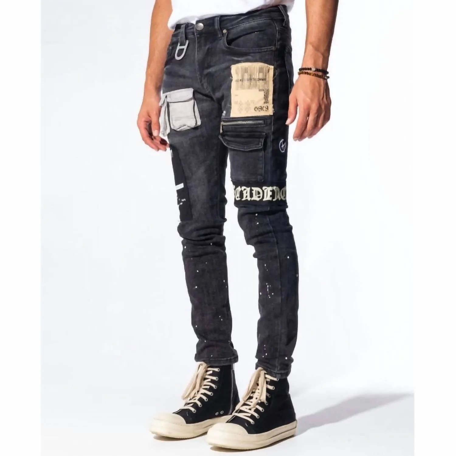 Herren Decadence Denim Jeans In Tiefschwarz/Kombi