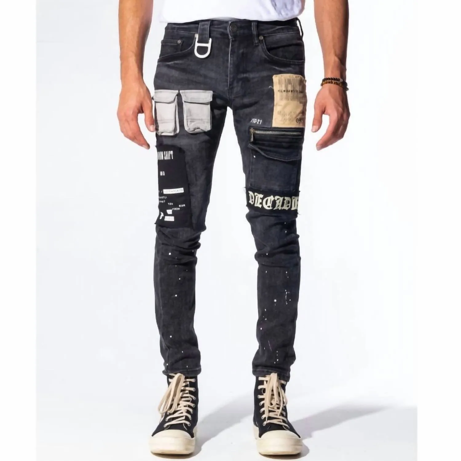 Herren Decadence Denim Jeans In Tiefschwarz/Kombi