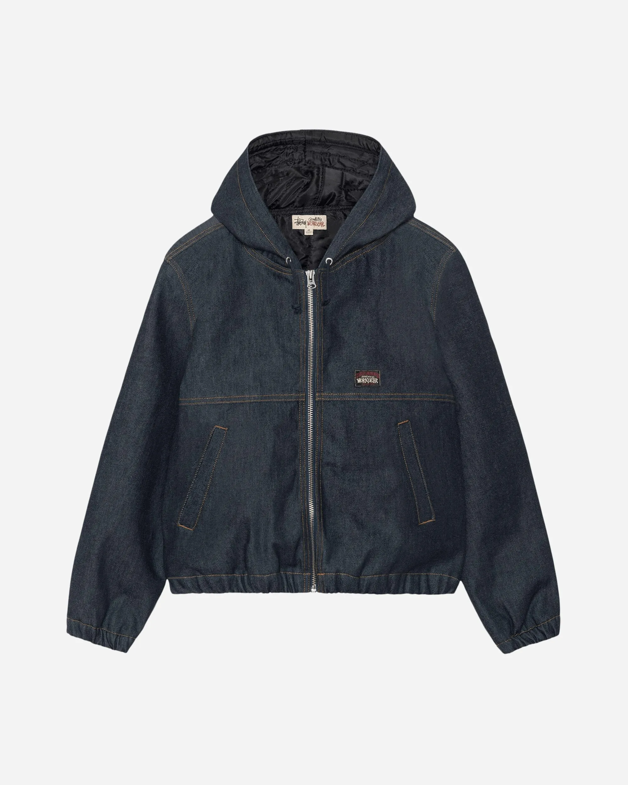 Herren Arbeitsjacke aus Denim in Roh-Indigo