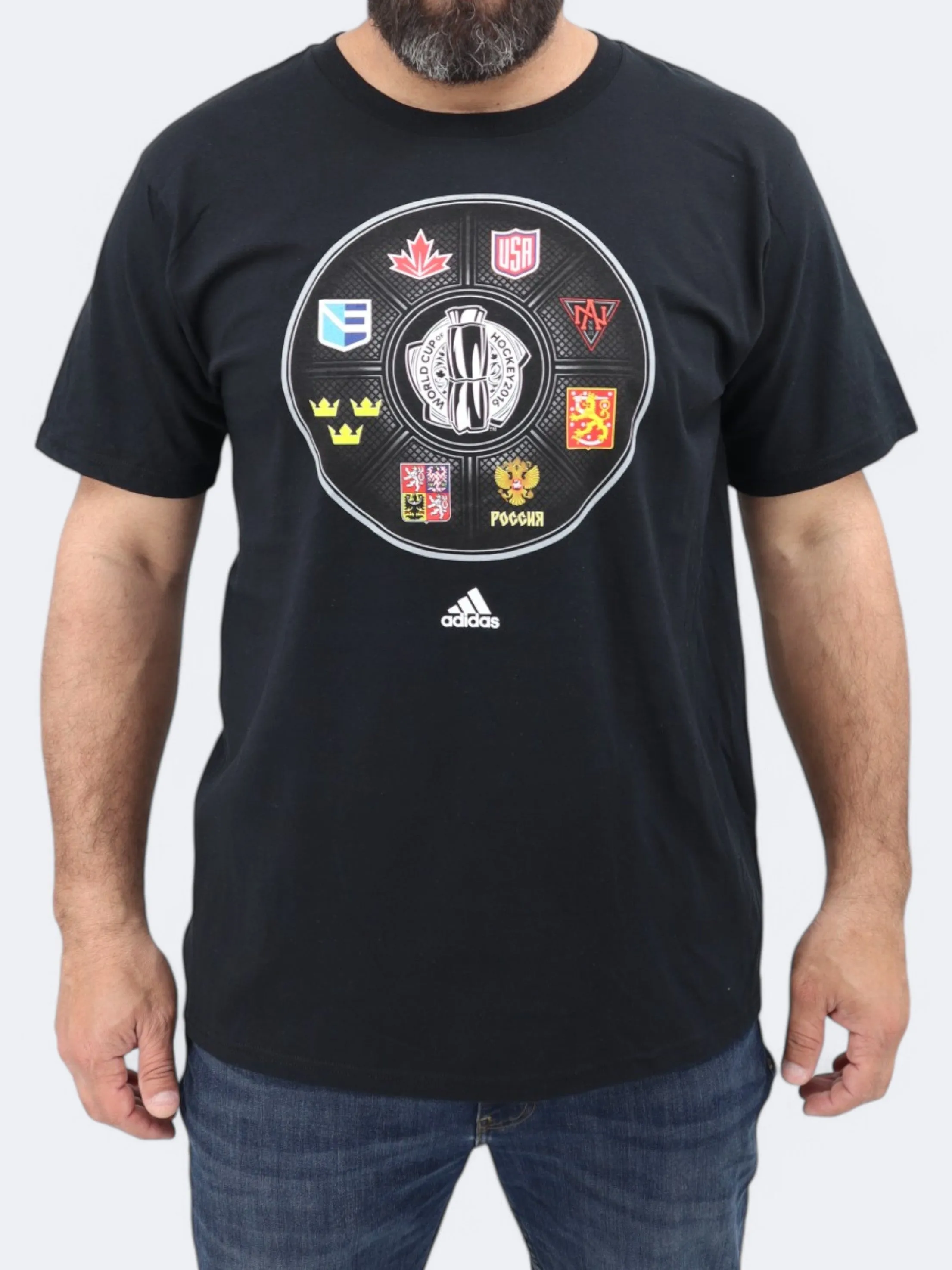 Herren T-Shirt mit Grafikdruck, Schwarz