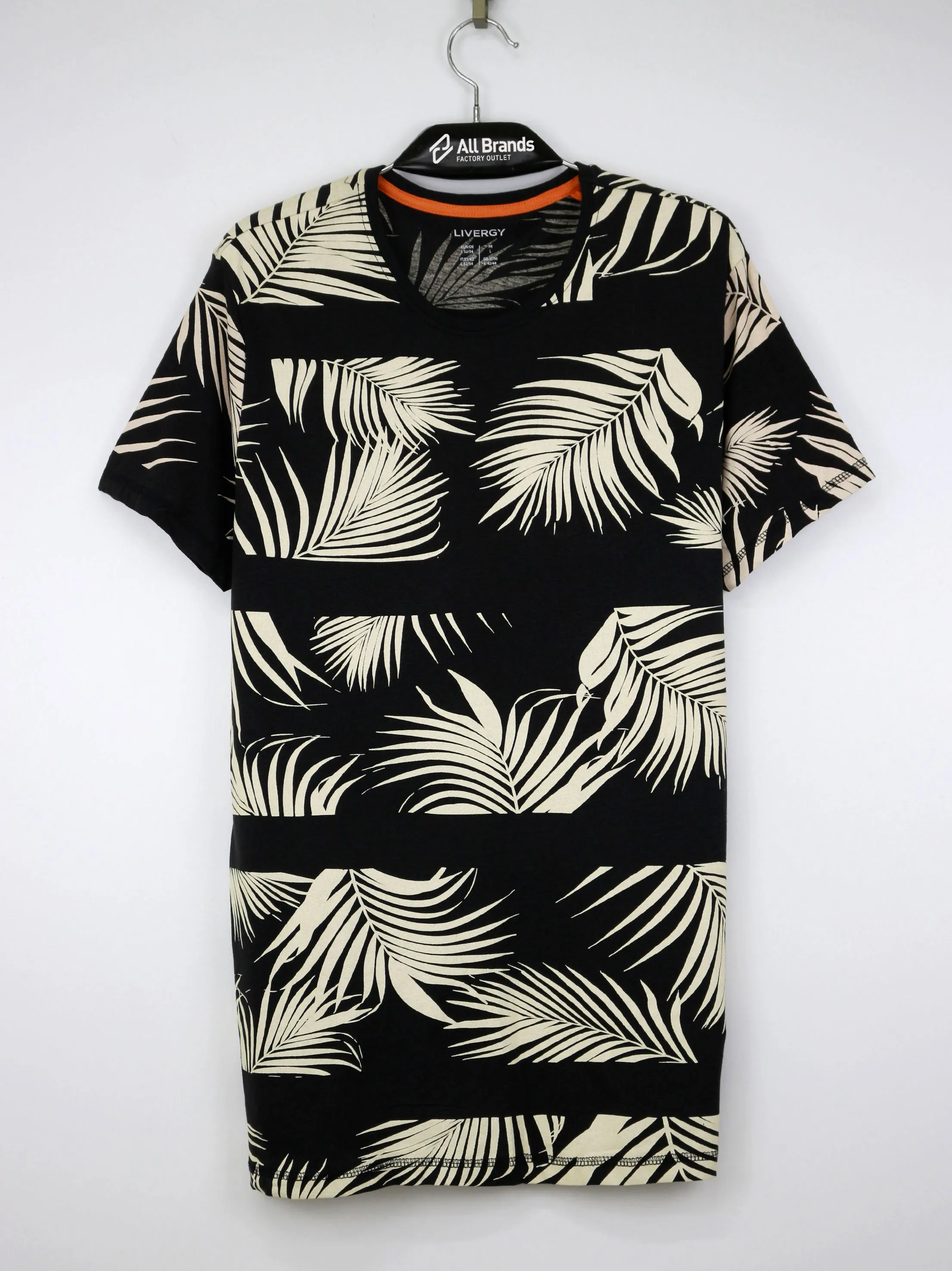 Herren Top mit Grafikdruck, Schwarz