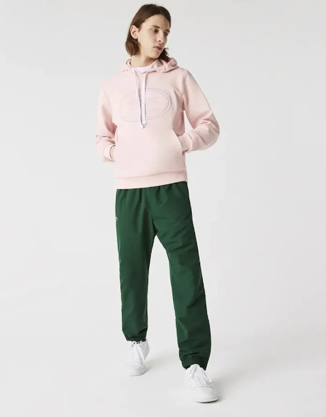 Herren Kapuzenpullover mit besticktem Logo und Piqué-Fleece, Hellrosa Patagonia Kleidung