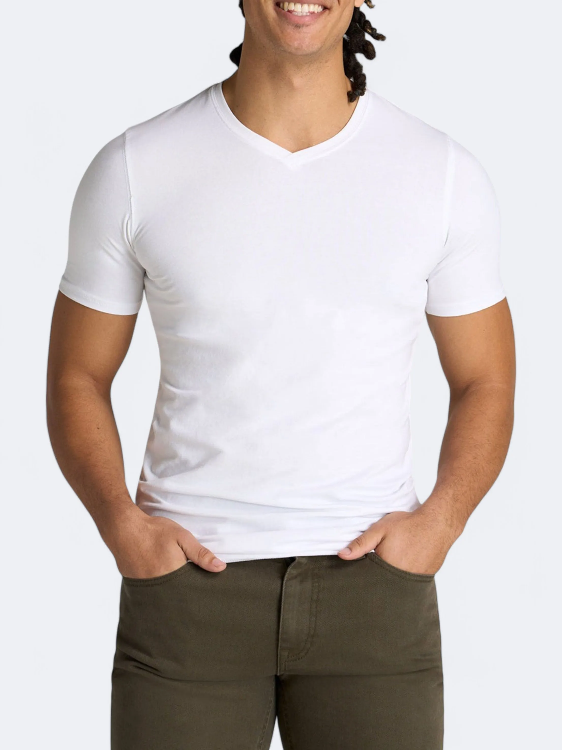 Herren Basic T-Shirt, Weiß