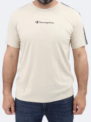 Herren T-Shirt mit Aufdruck, Beige