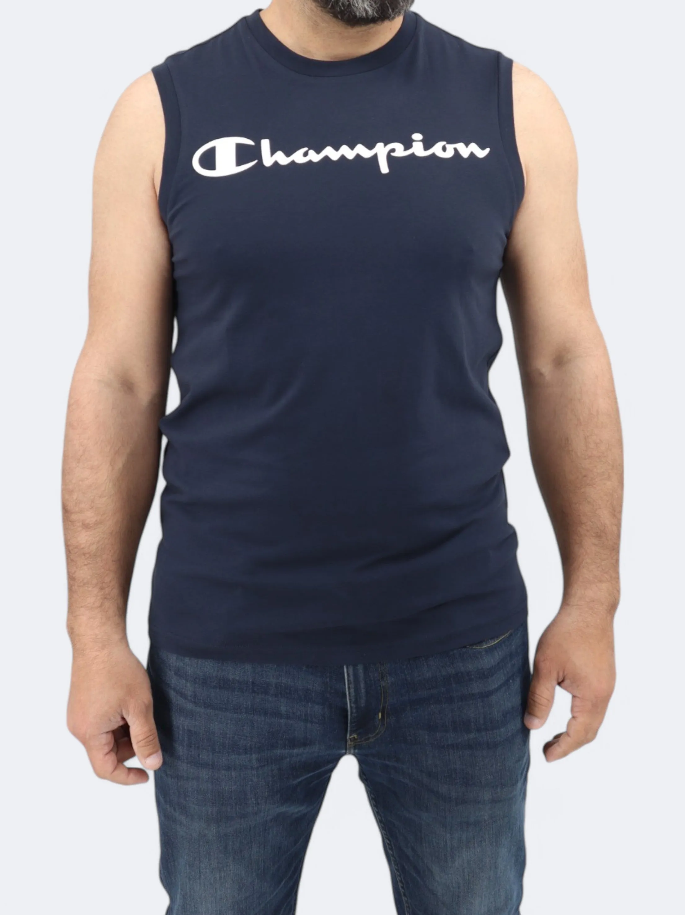Drucktanktop für Herren, Marineblau