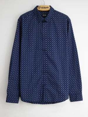 Herren Hemd mit Zufallsdruck, Marineblau