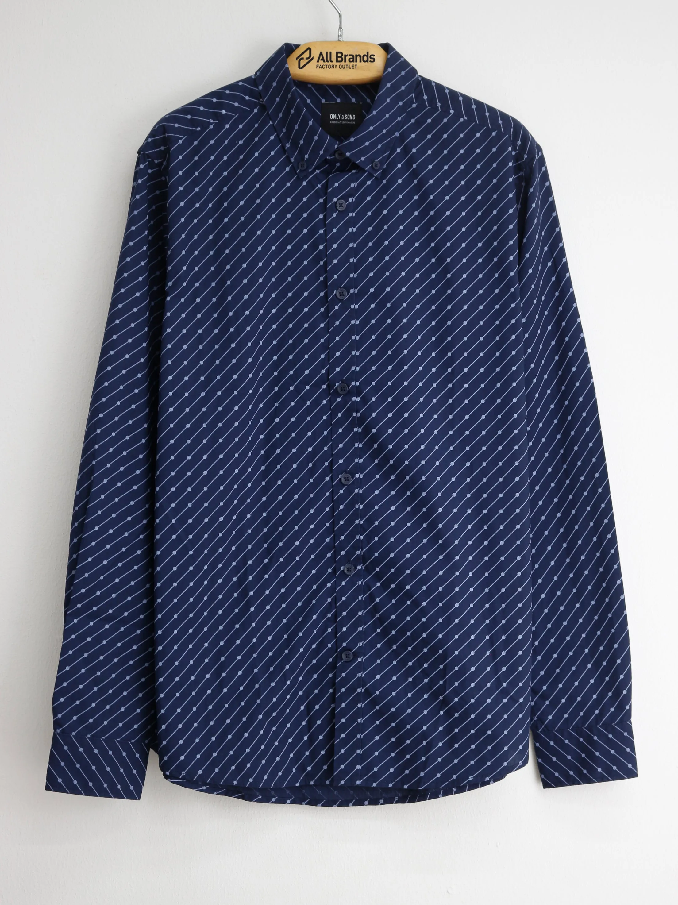Herren Hemd mit Zufallsdruck, Marineblau