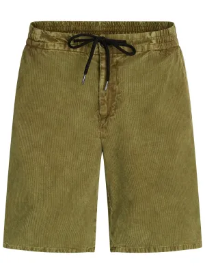 Herren Rippen Shorts, Olive