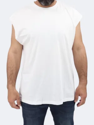Herren ärmelloses T-Shirt, Weiß