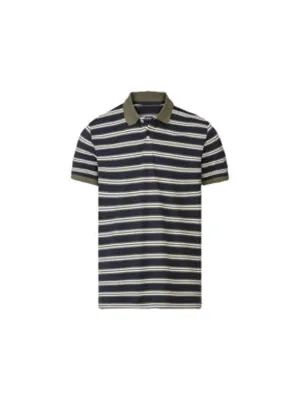 Herren Polo-Shirt mit Streifen, Mehrfarbig