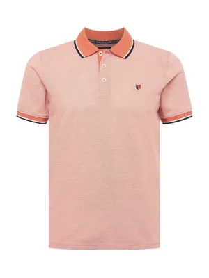 Herren Polohemd mit Struktur, Pfirsich