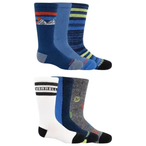 Merrell Shoes Merrell Kids Everyday Crew Sock 6 Pack Blast