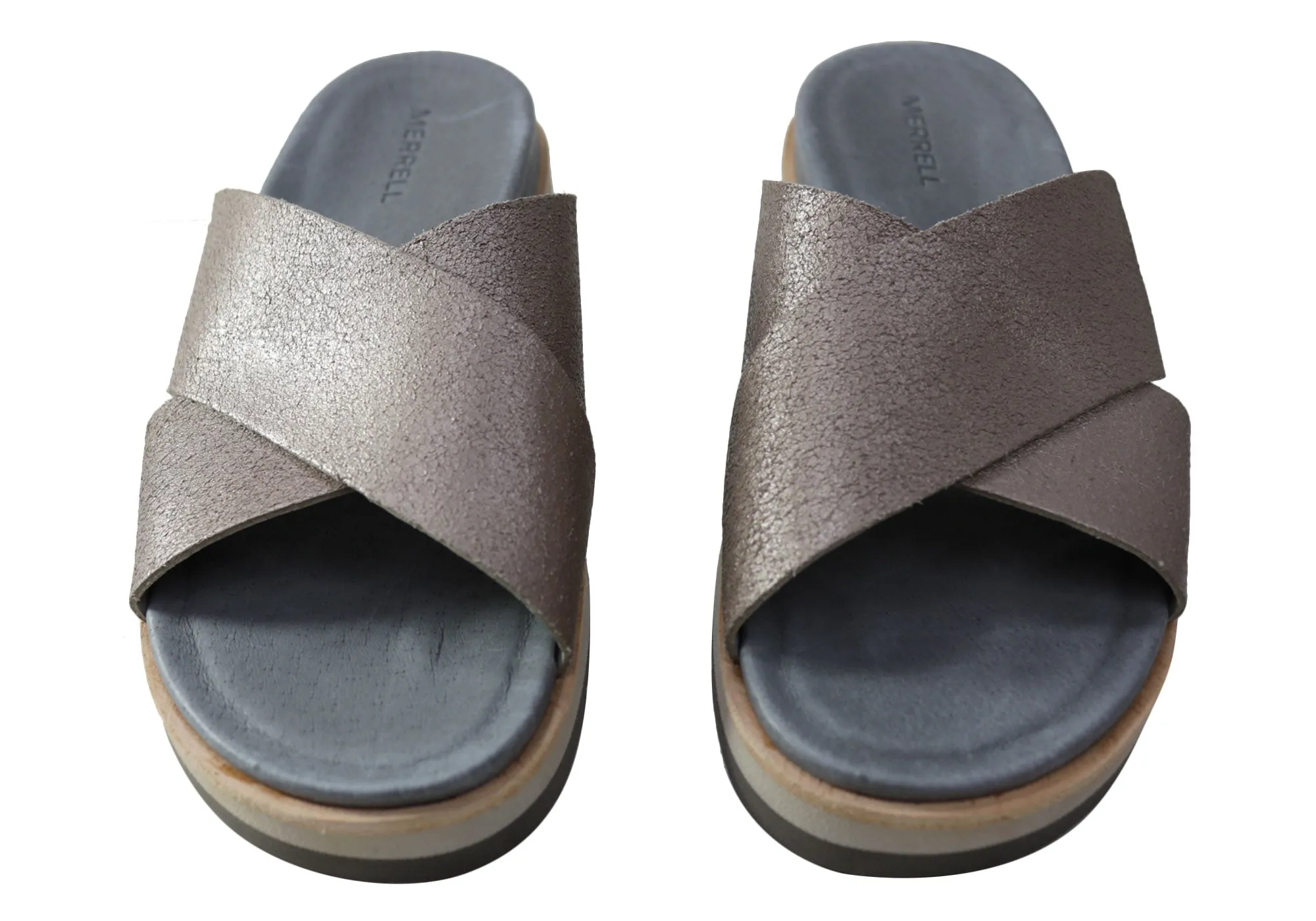 Merrell Damen Juno Slide Bequeme Leder Slides Sandalen Merrell Schuhe