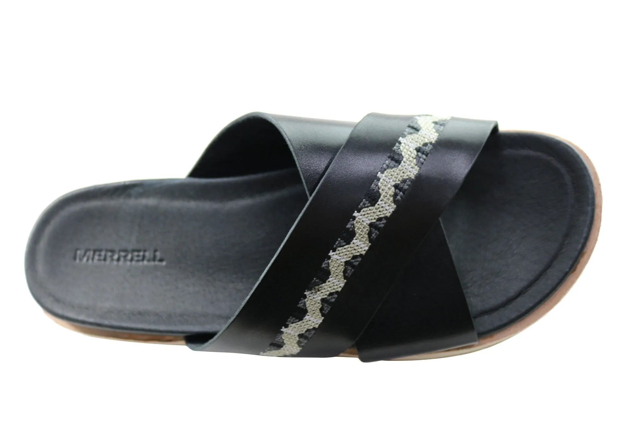 Merrell Damen Juno Slide Bequeme Leder Slides Sandalen Merrell Schuhe
