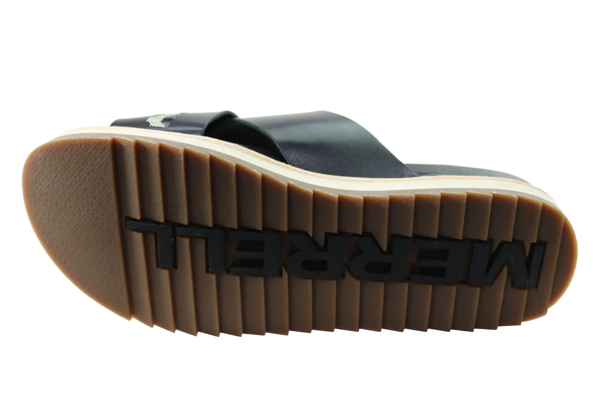 Merrell Damen Juno Slide Bequeme Leder Slides Sandalen Merrell Schuhe