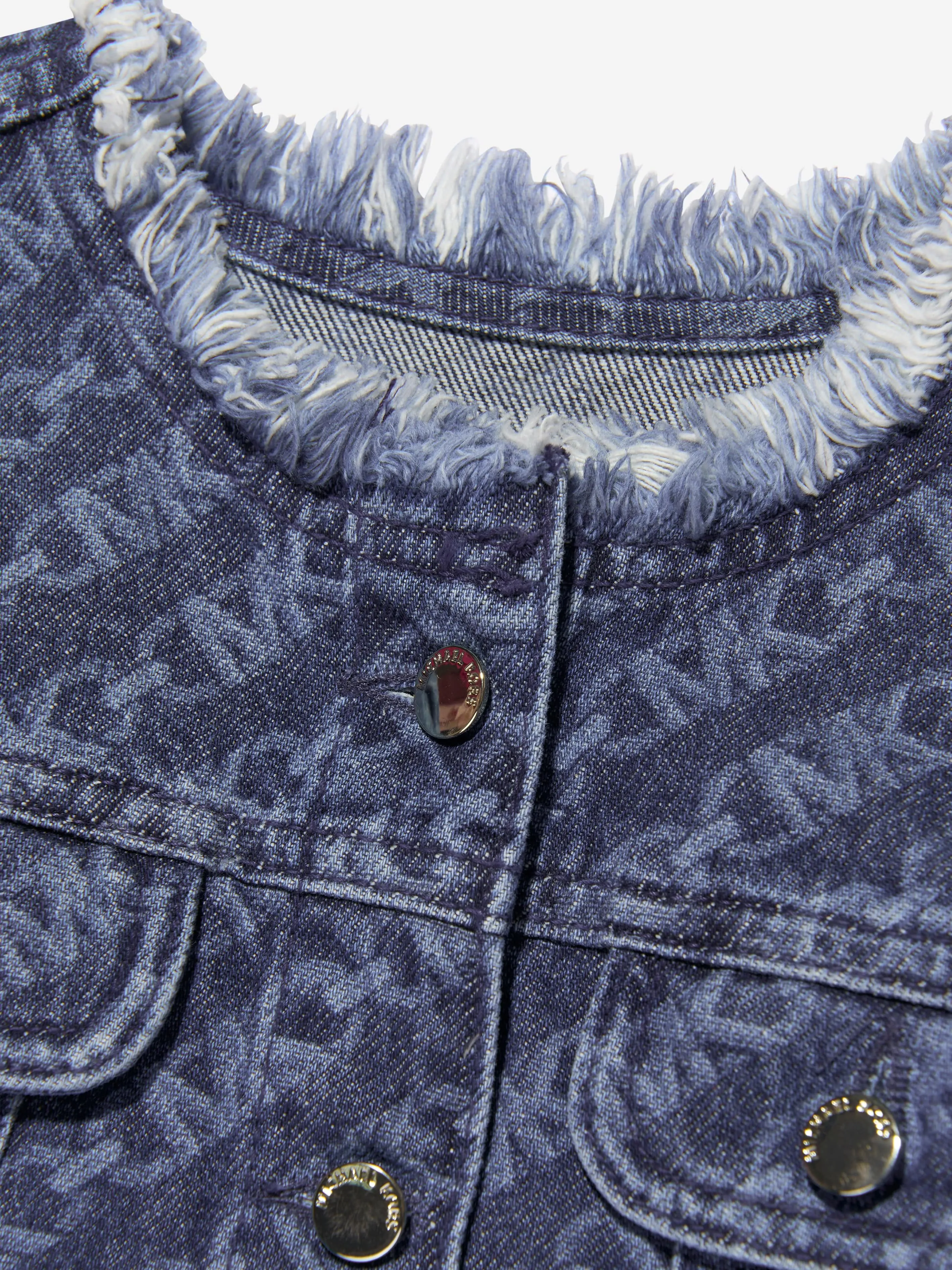 Michael Kors Mädchen Logo Denim Jacke in Blau