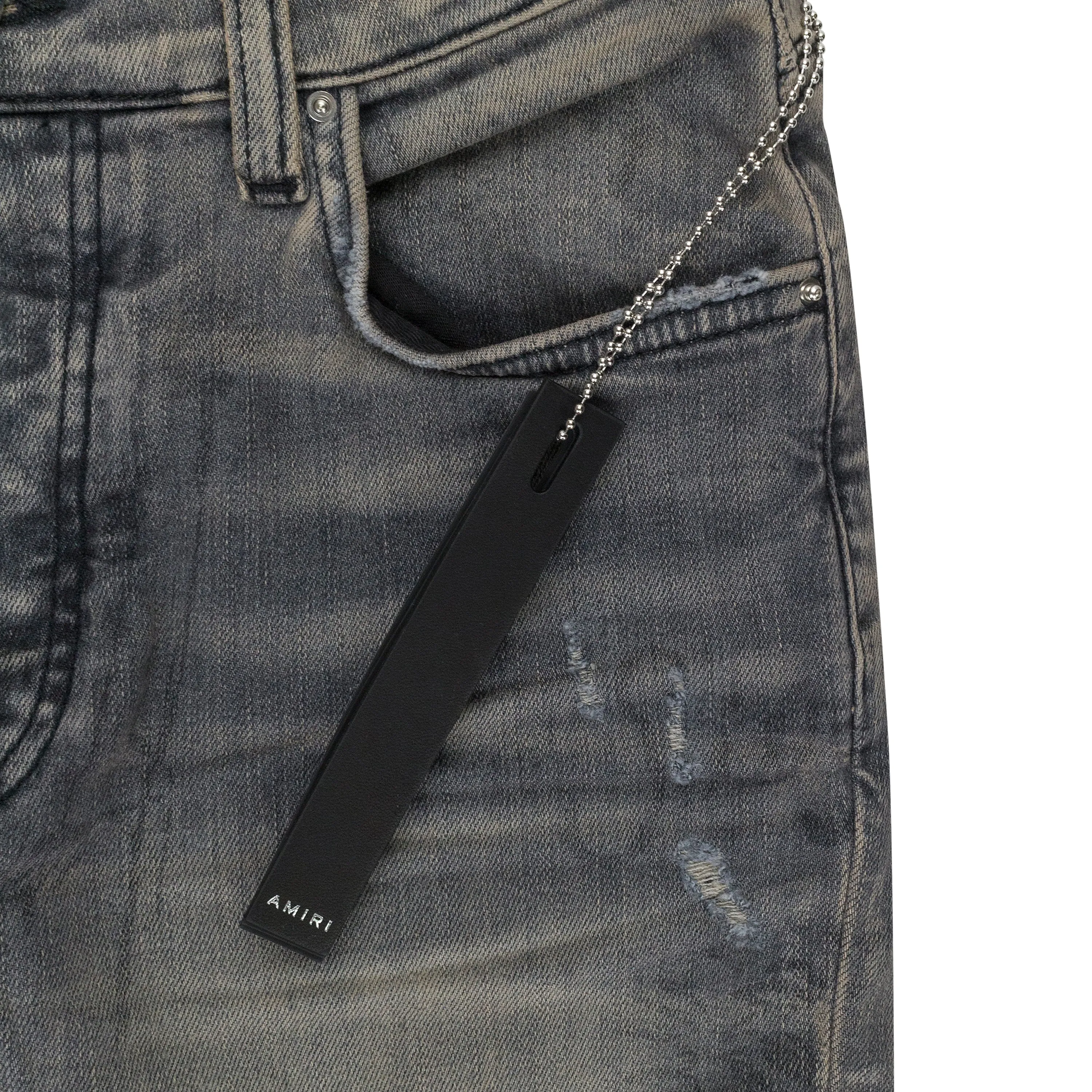MILITÄR-SCHABLONEN GRAUE SKINNY JEANS