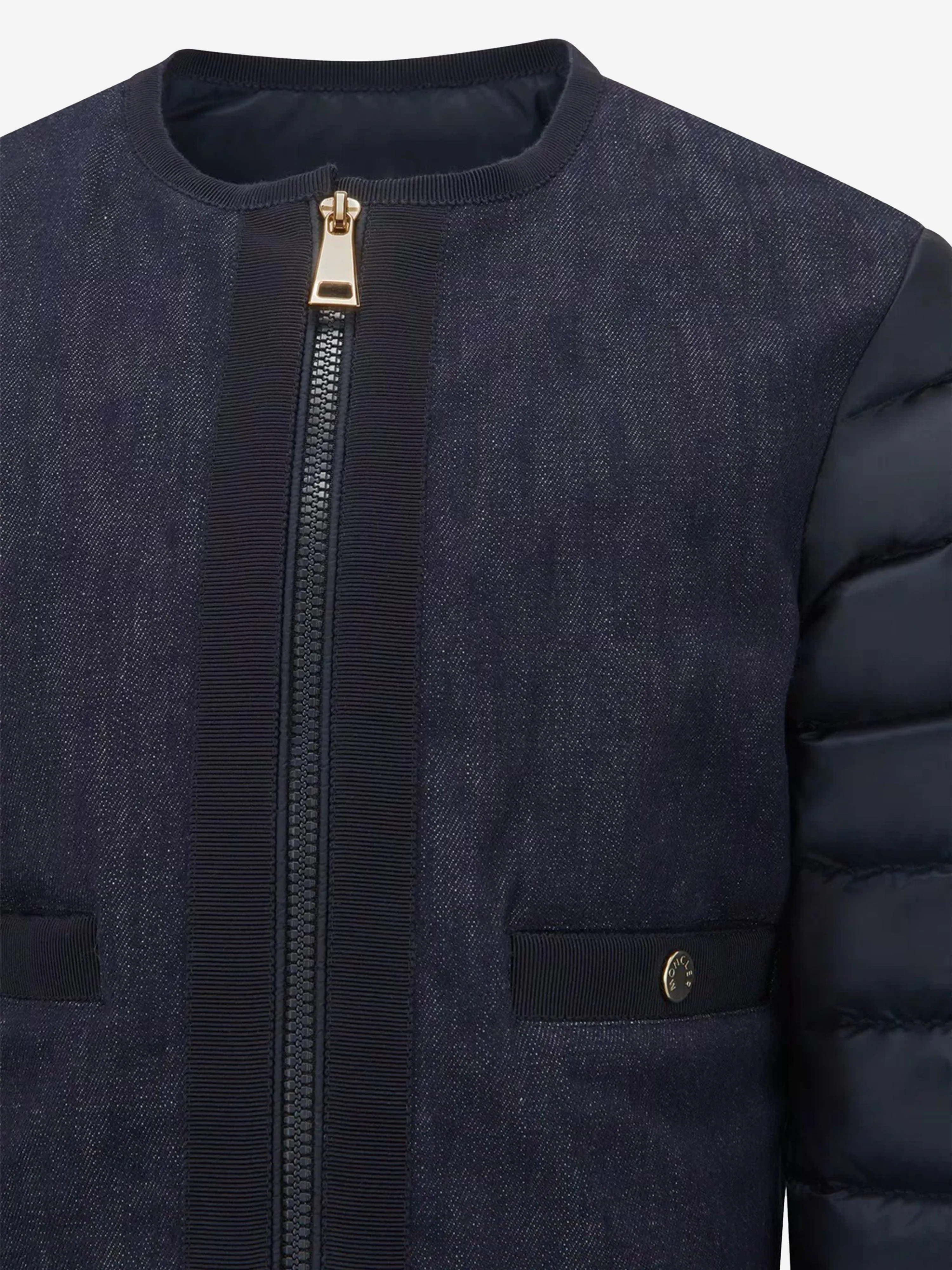 Moncler Enfant Mädchen Daunengefütterte Nubia Jacke in Marine