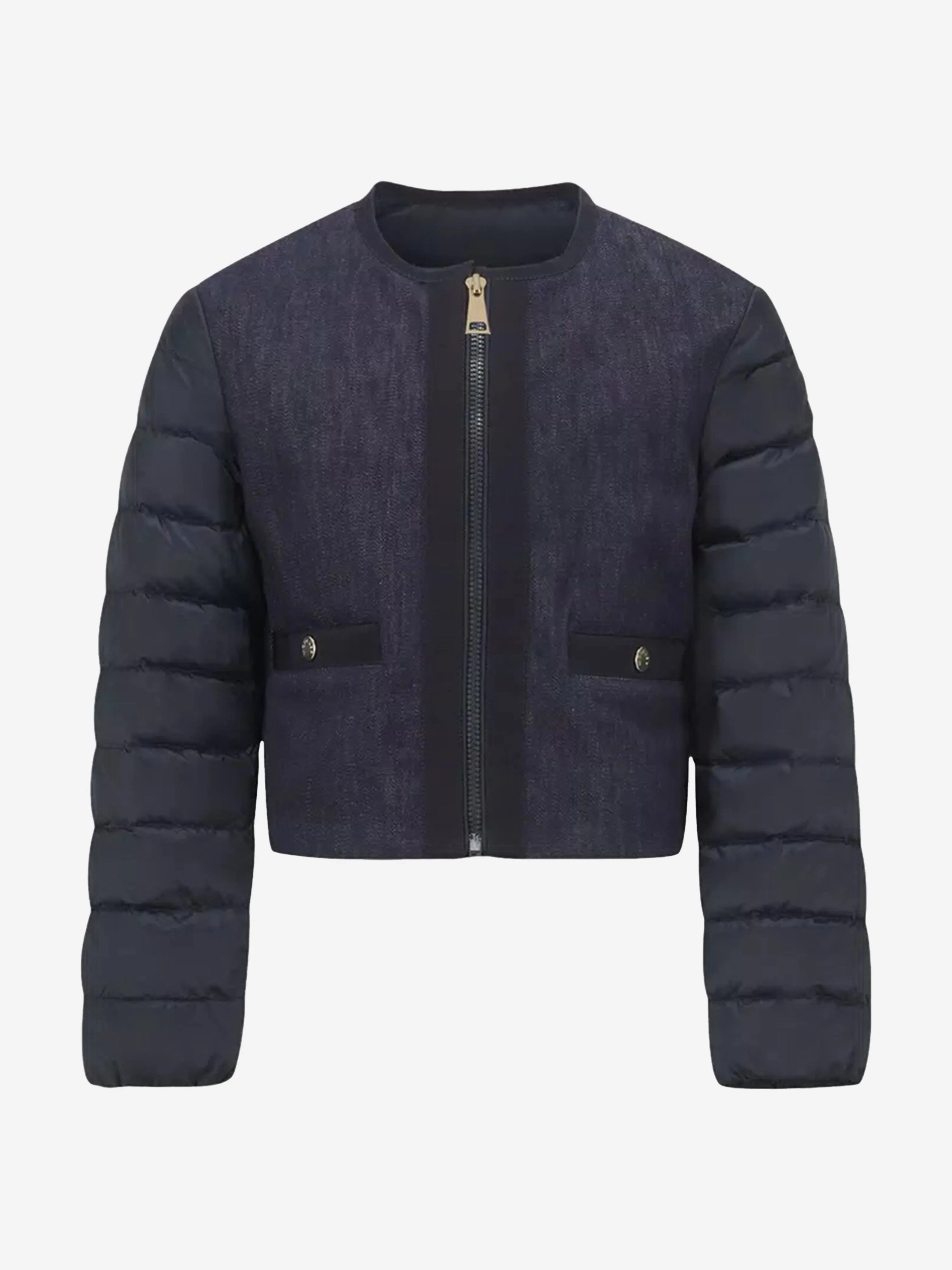 Moncler Enfant Mädchen Daunengefütterte Nubia Jacke in Marine