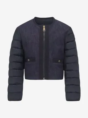 Moncler Enfant Mädchen Daunengefütterte Nubia Jacke in Marine