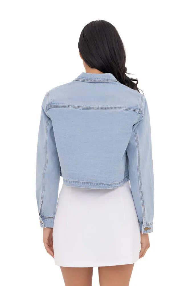 Mono B Crop Denim Jacke KJ11340