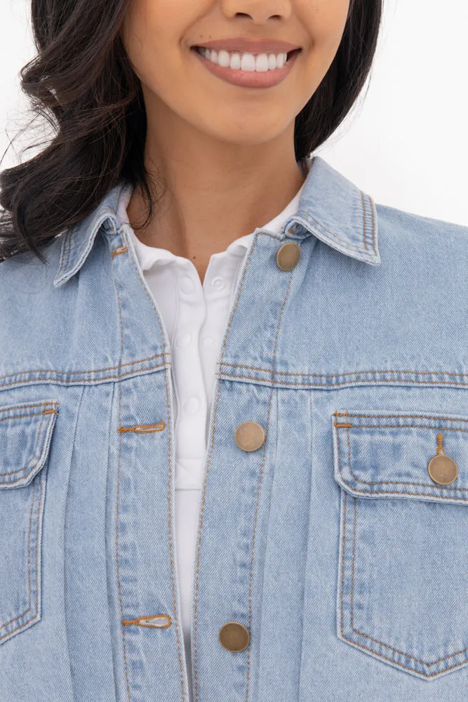 Mono B Crop Denim Jacke KJ11340