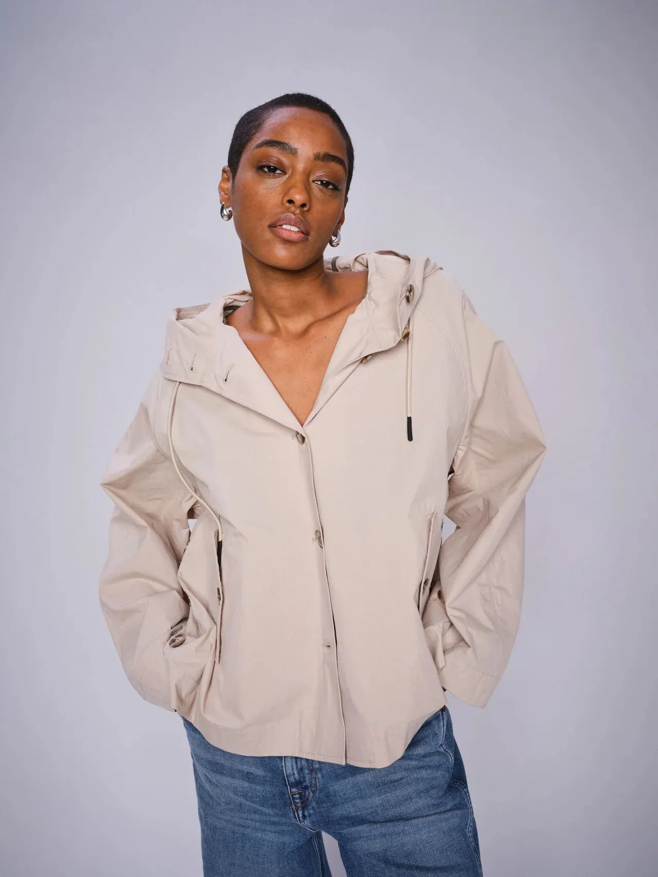 Mosmosh Sheena Kurze Parka Jacke In Beige