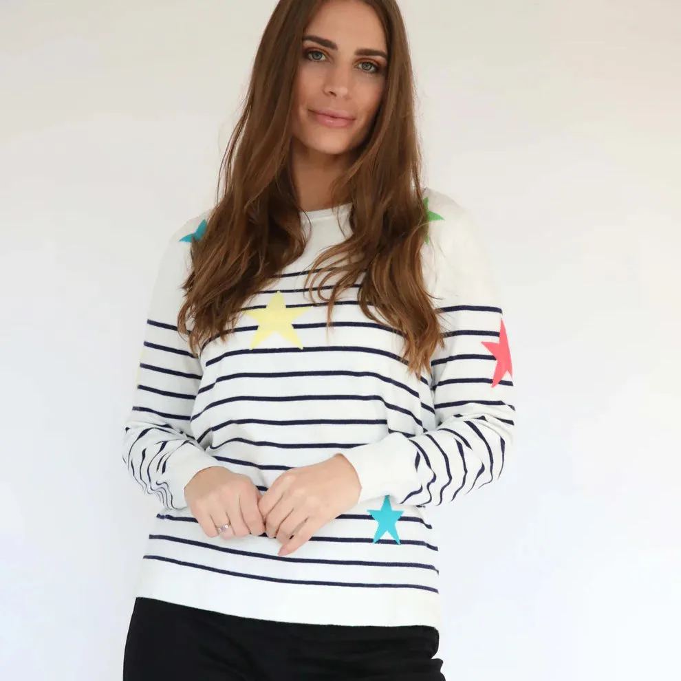 Mudflower Streifen und Sterne Pullover