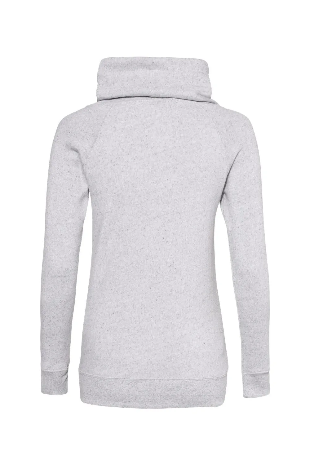 MV Sport Damen Sweatshirt mit Space-Dyed-Muster, Kapuzenkragen und Kangaroo-Tasche - Aschgrau