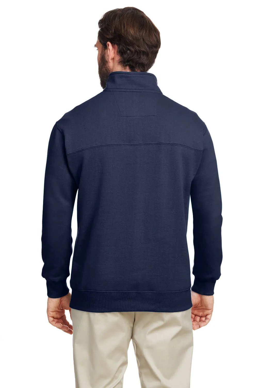 Nautica Herren Anchor 1/4-Zip Sweatshirt mit Taschen - Marineblau
