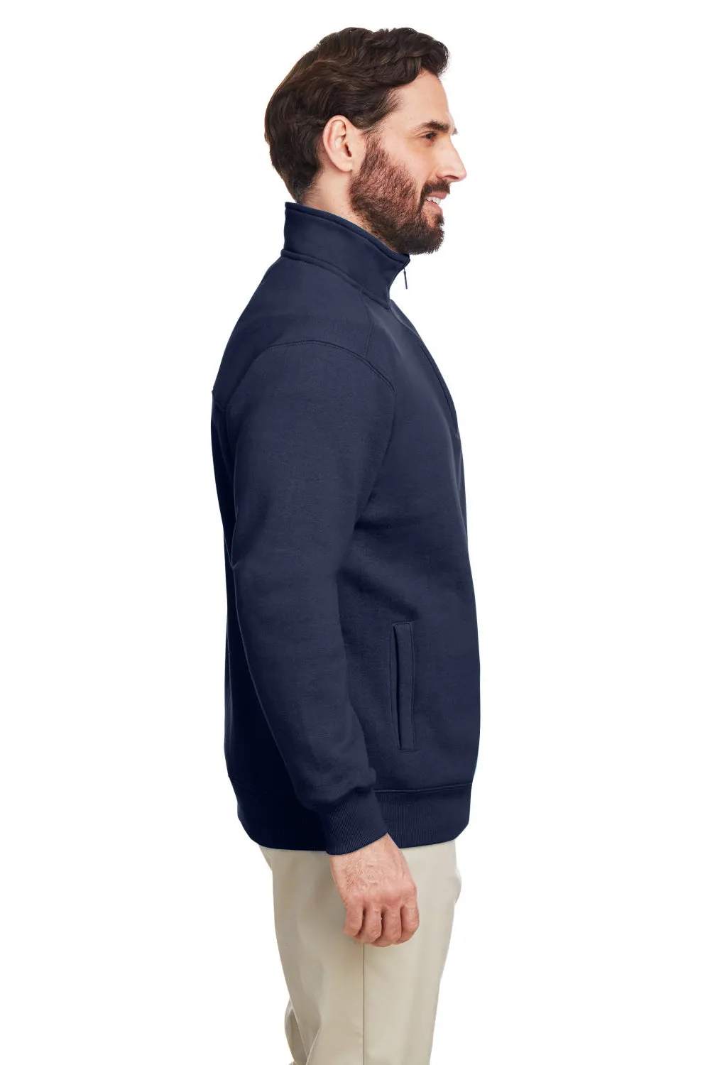 Nautica Herren Anchor 1/4-Zip Sweatshirt mit Taschen - Marineblau