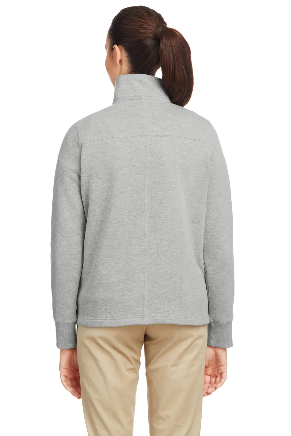 Nautica Damen Anchor Fleece 1/4 Zip Sweatshirt - Oxford Grau