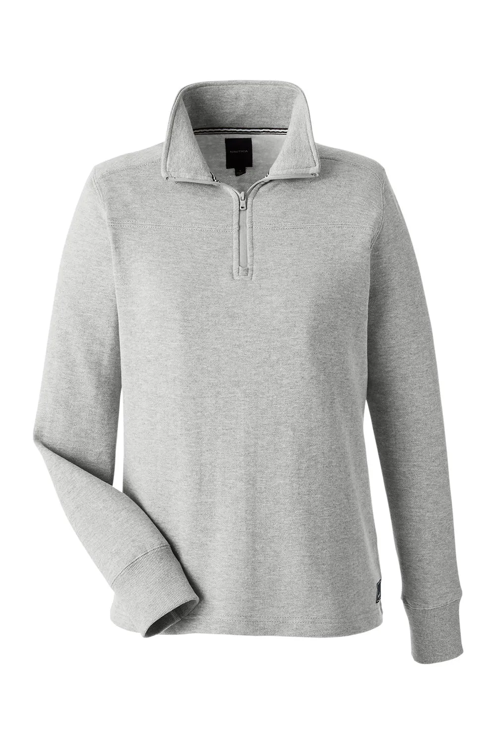 Nautica Damen Anchor Fleece 1/4 Zip Sweatshirt - Oxford Grau