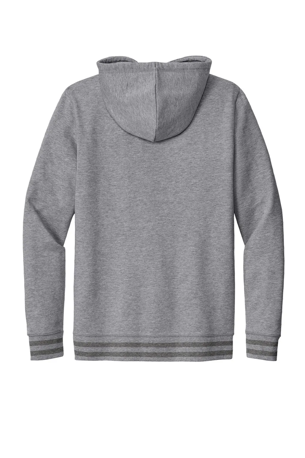 New Era Herren Comeback Fleece Kapuzenpullover Hoodie mit Kangaroo-Tasche - Heather Grau/Heather Dunkelgrau