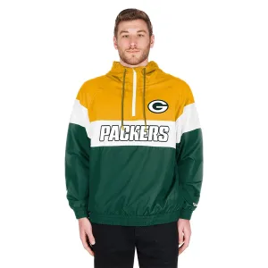 New Era Sweatshirts And Hoodies Green Bay Packers NFL 3rd Down Dark Green 1/4 Zip Hoodie