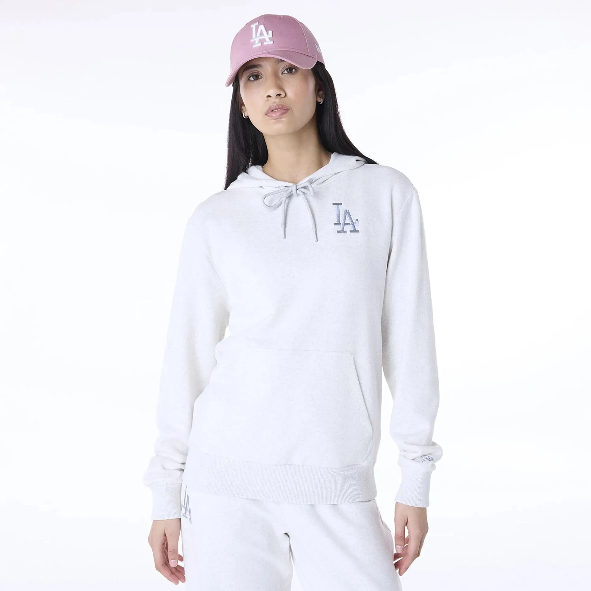 New Era Sweatshirts und Hoodies LA Dodgers Damen MLB League Essential Grau Pullover Hoodie