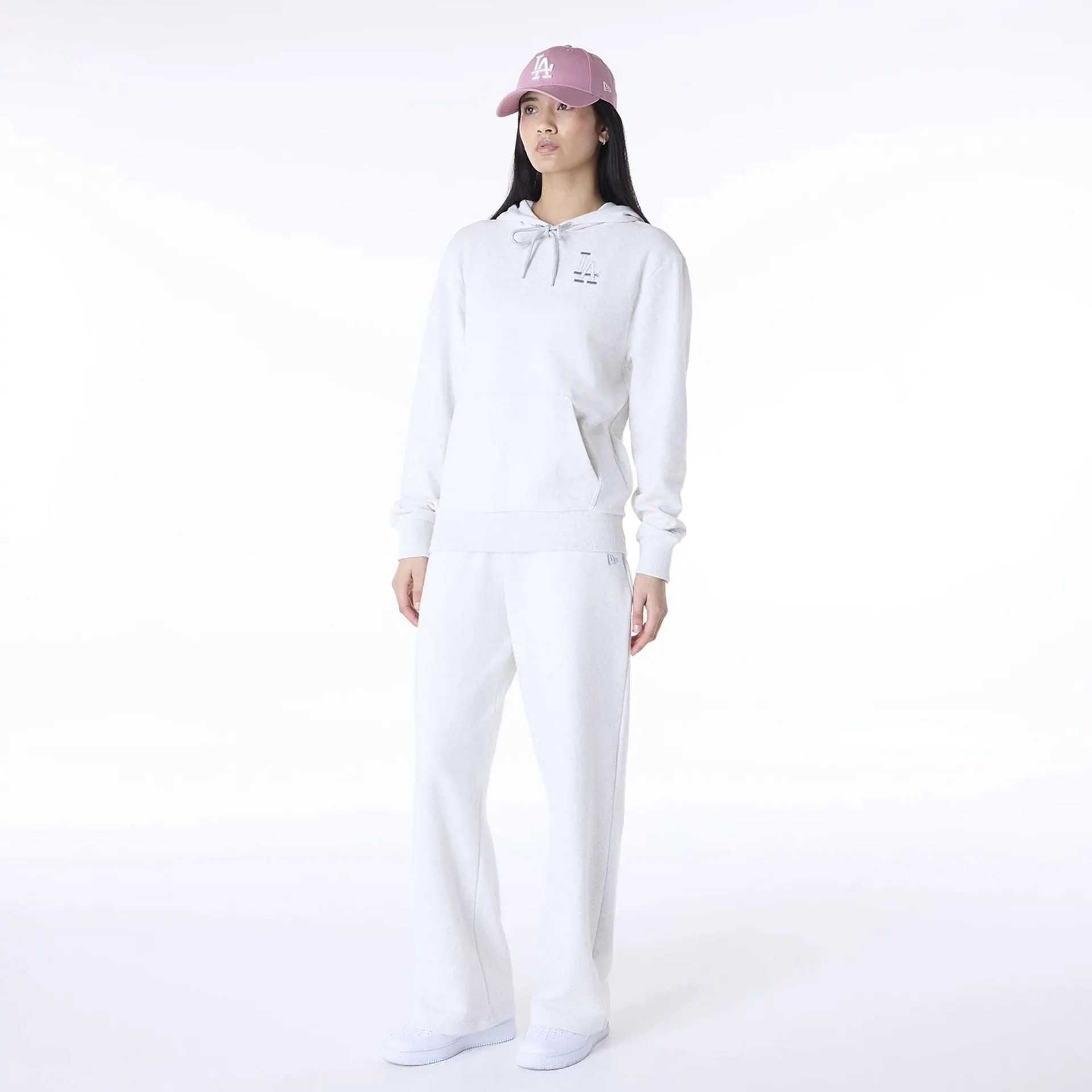 New Era Sweatshirts und Hoodies LA Dodgers Damen MLB League Essential Grau Pullover Hoodie